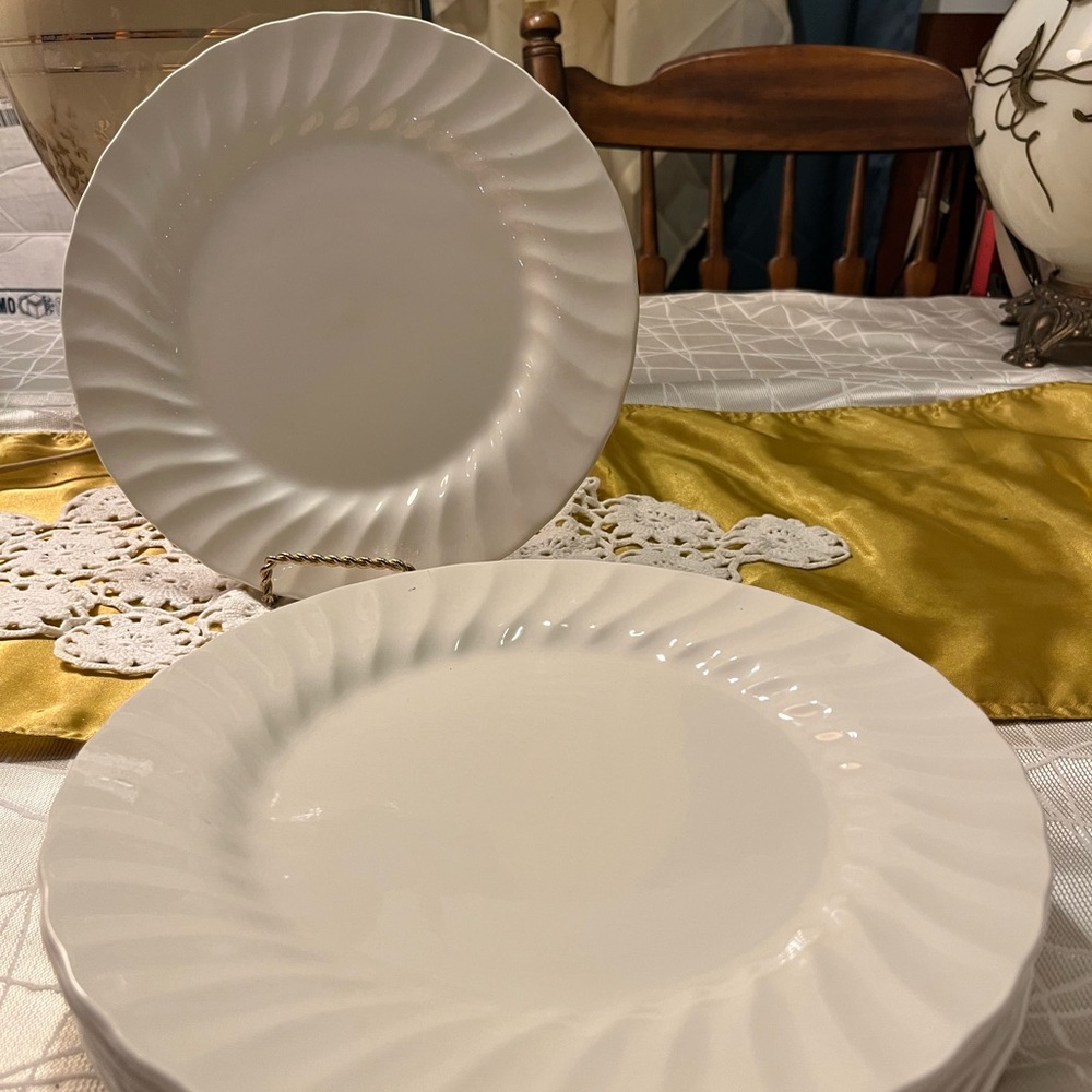 Elegant White Dinner Plate Set